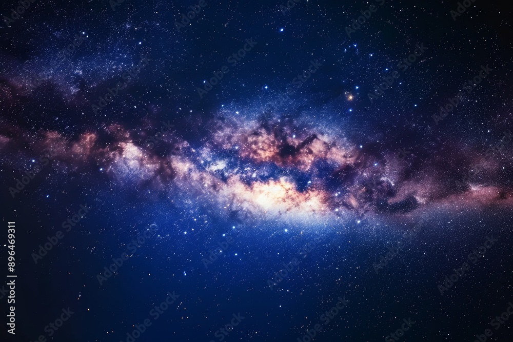Copy space with deep planet night sky and star dust in Milky Way galaxy Copy space with deep planet night sky and star dust in Milky Way galaxy