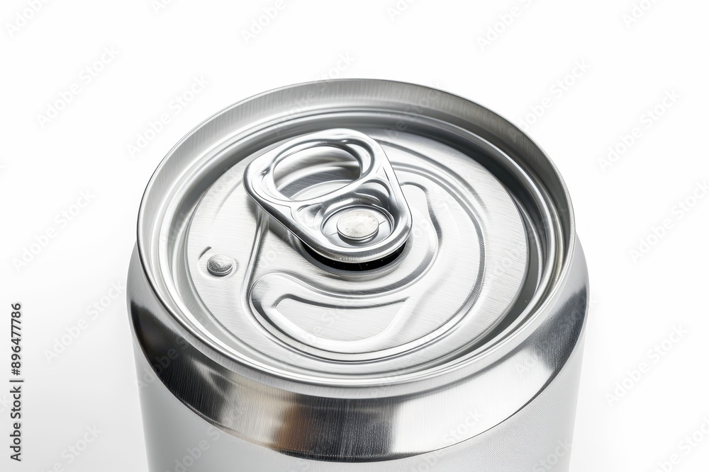 Aluminum can on white background Aluminum can on white background