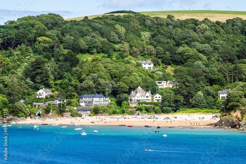 Boats and Yachts on Kingsbridge Estuary in Salcombe and Mill Bay, Batson Creek, Southpool Creek, Devon, England, Europe photo