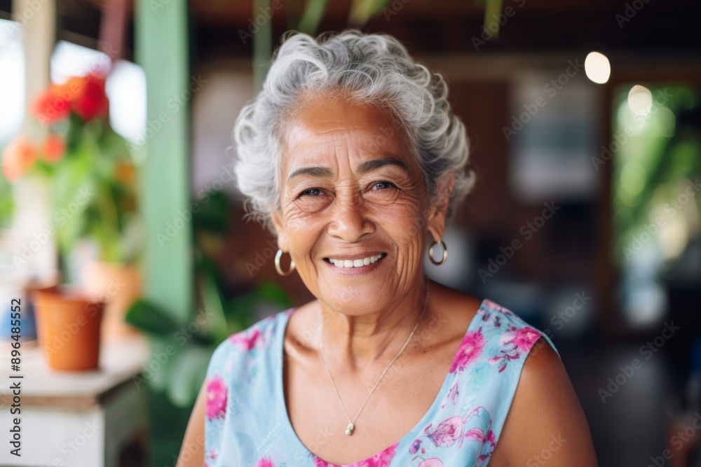 Portrait of a senior Mexican woman in nursing home