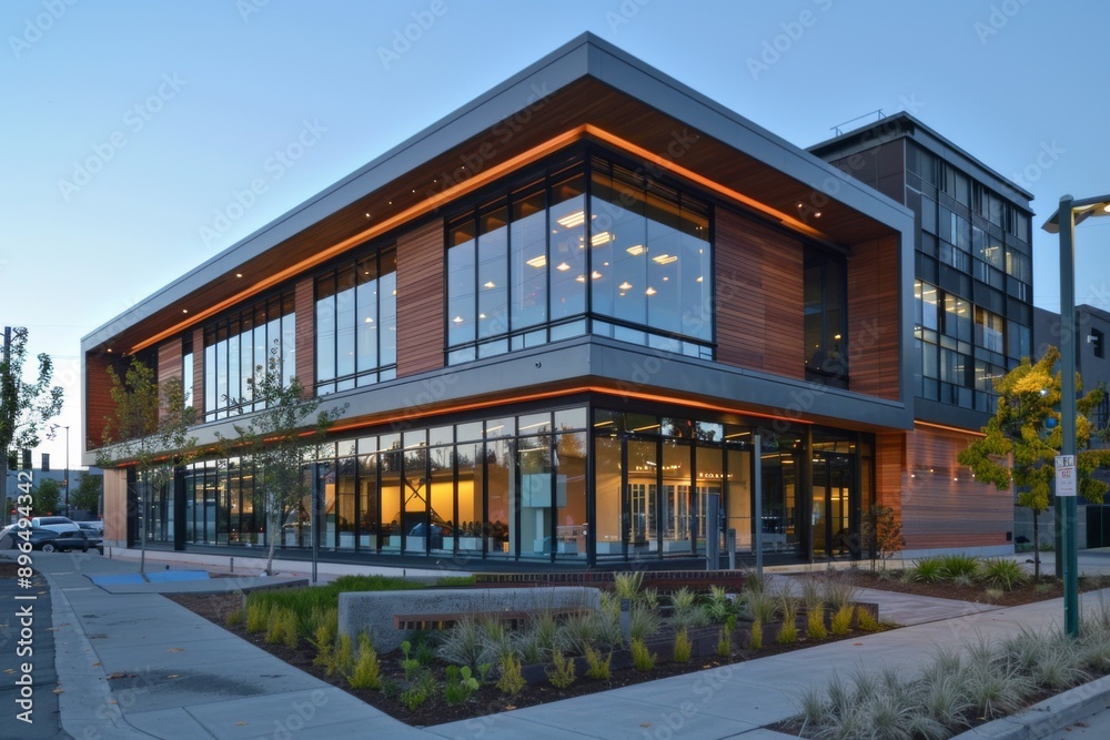 Exterior of a modern office start up Exterior of a modern office start up