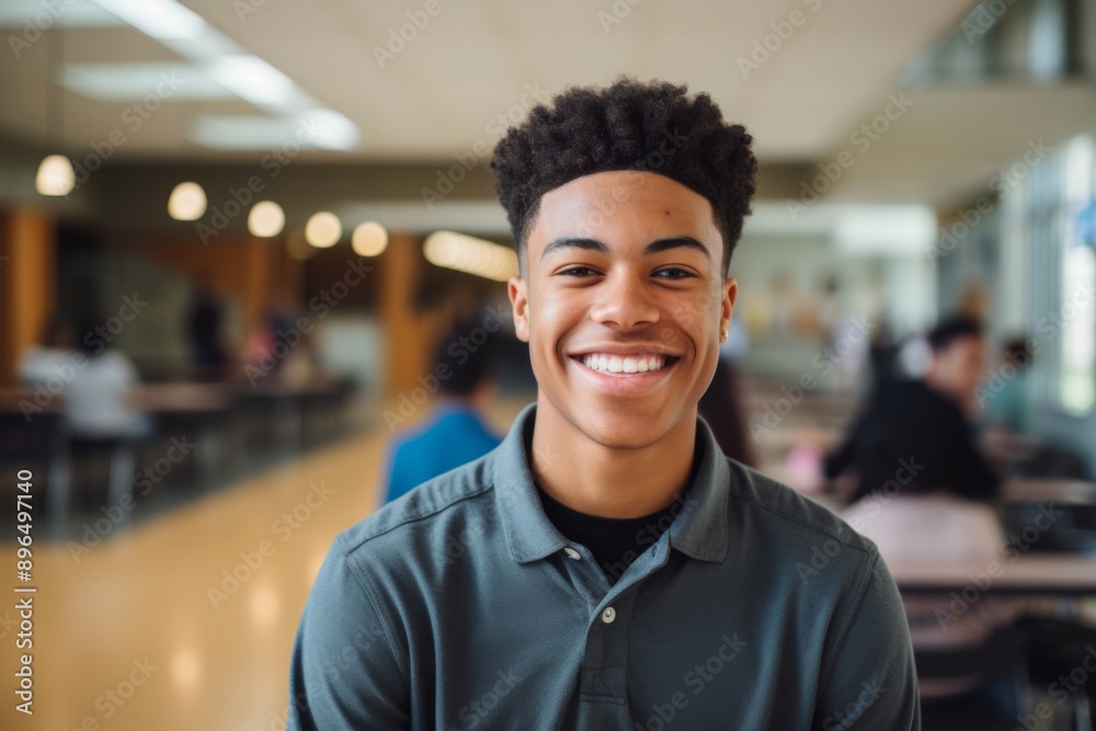 Smiling portrait of a young male student on college campus Smiling portrait of a young male student on college campus