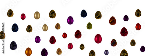 Beautiful colorful easter eggs on