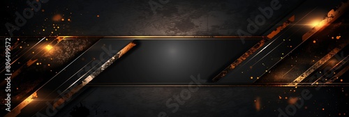 Abstract Black and Gold Metallic Background