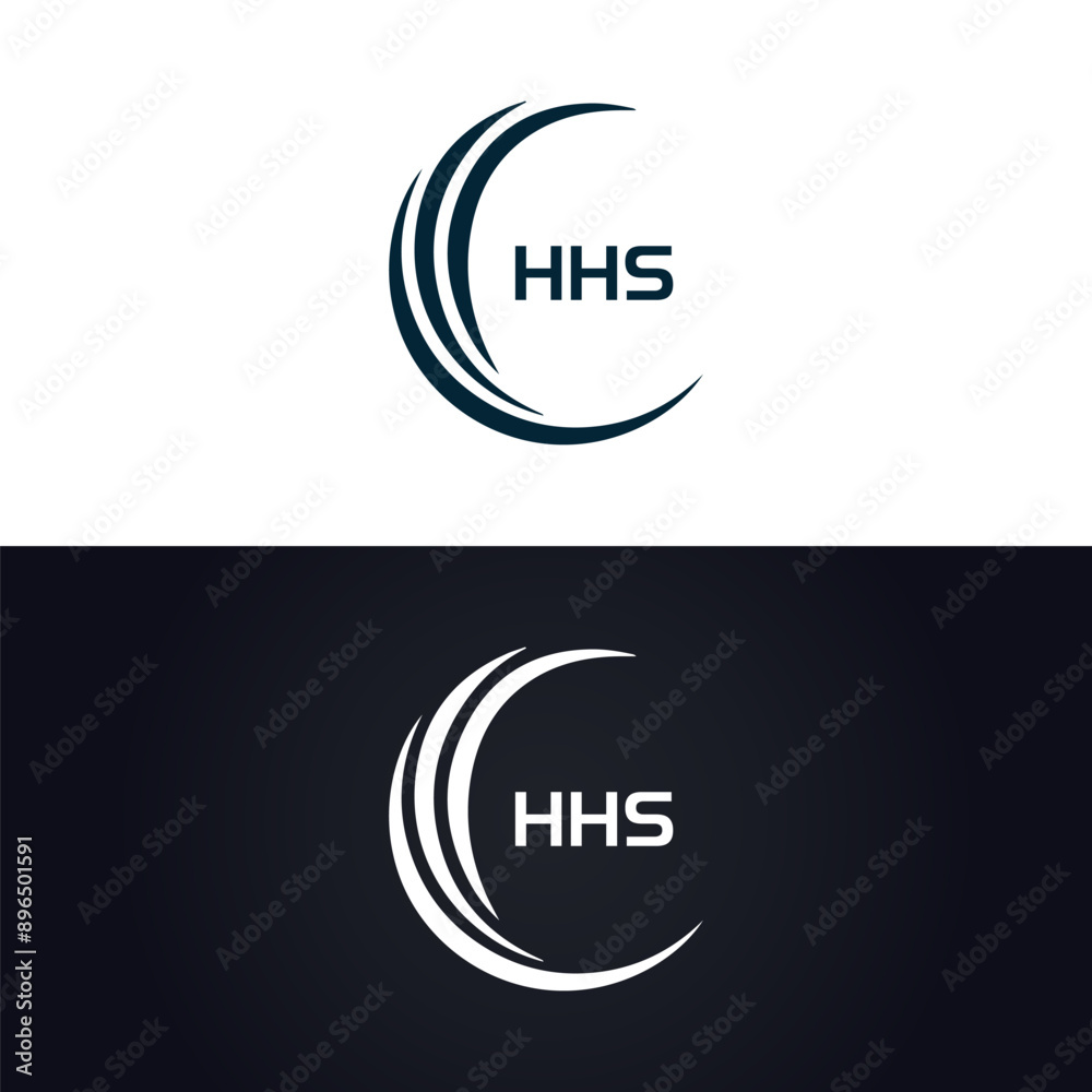 Fototapeta premium HHS logo. H H S design. White HHS letter. HHS, H H S letter logo design. H H S letter logo design in GOLD, GOLDEN LOGO, THREE, style. letter logo set in one artboard. H H S letter logo vector design.