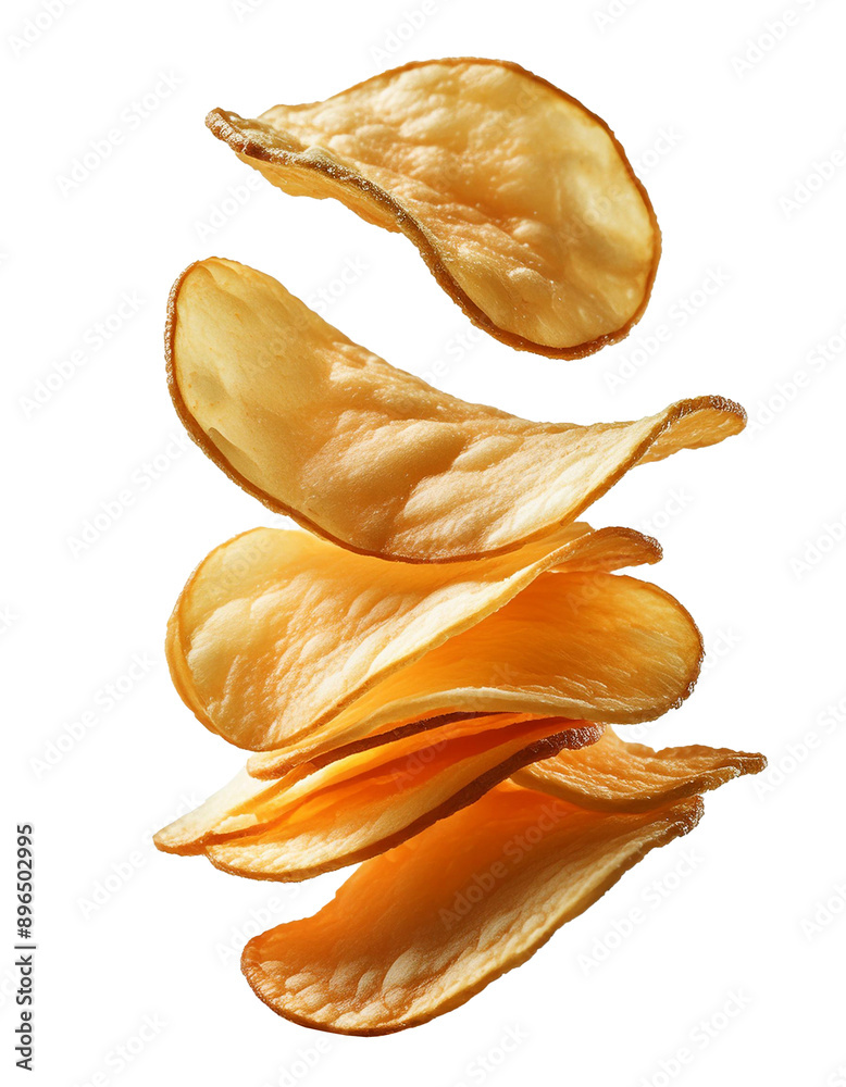 crispy cassava chips floating around crispy cassava chips floating around