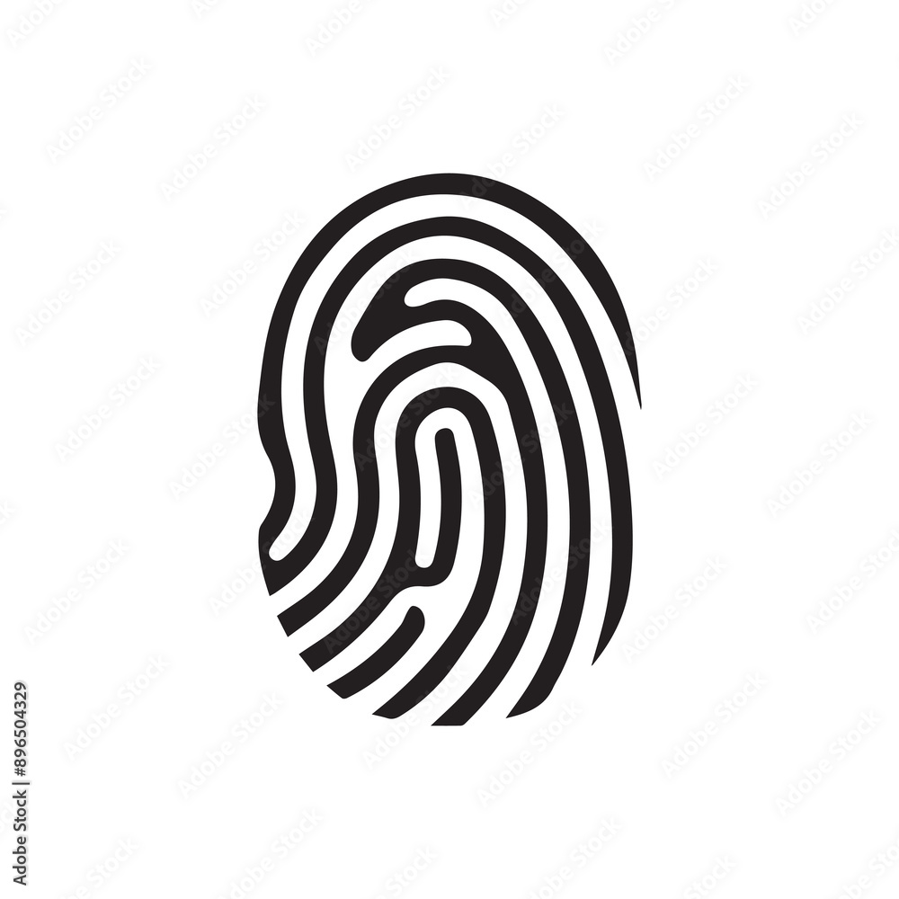Finger print black and color icon mark human security vector design. Finger print black and color icon mark human security vector design.