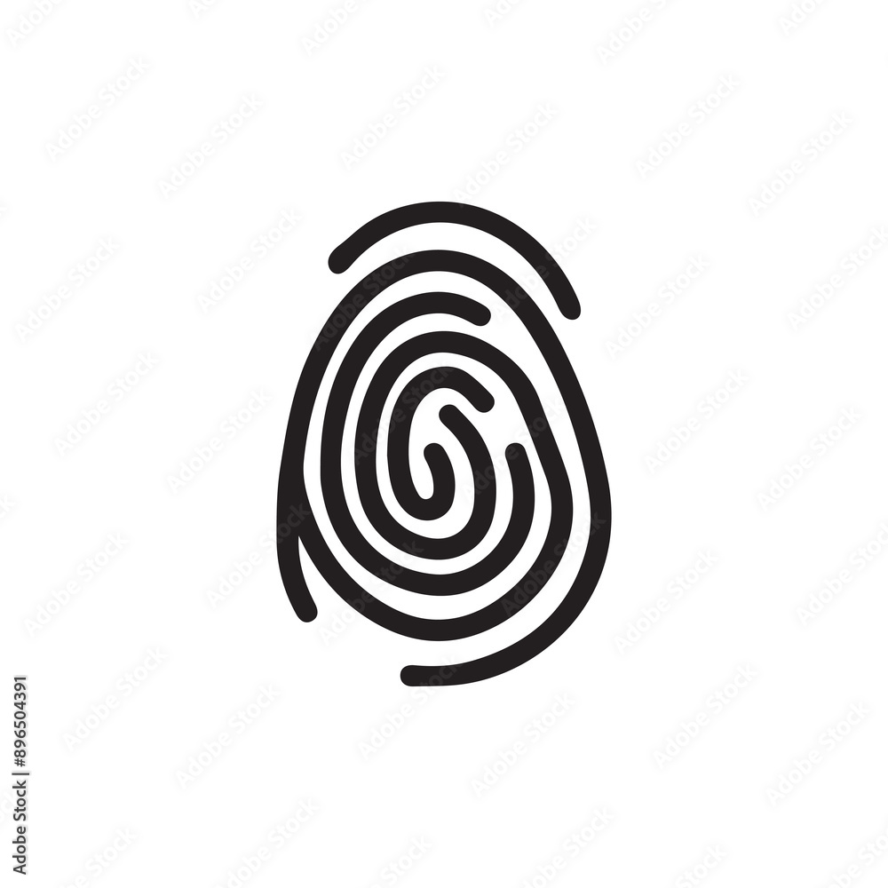 Finger print black and color icon mark human security vector design. Finger print black and color icon mark human security vector design.