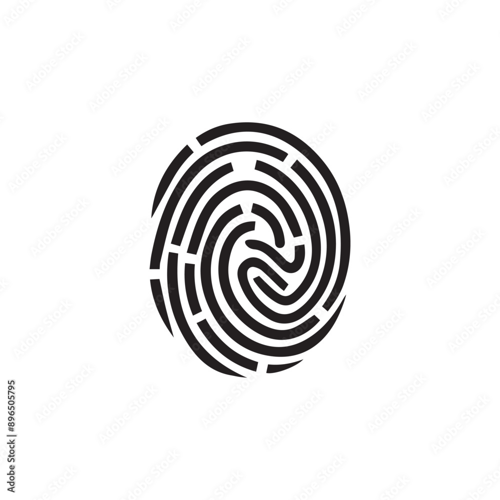 Finger print black and color icon mark human security vector design. Finger print black and color icon mark human security vector design.