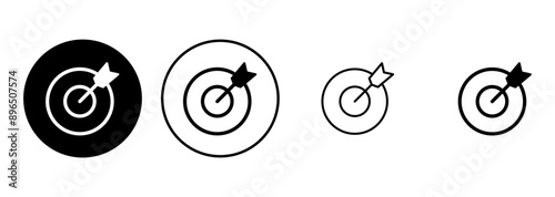 Target icon set. goal icon vector. target marketing icon vector