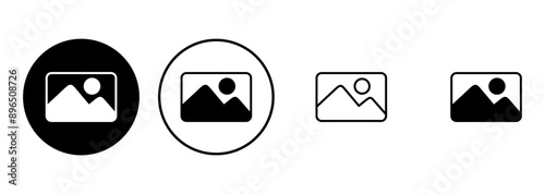 Picture icon set. photo gallery icon symbol