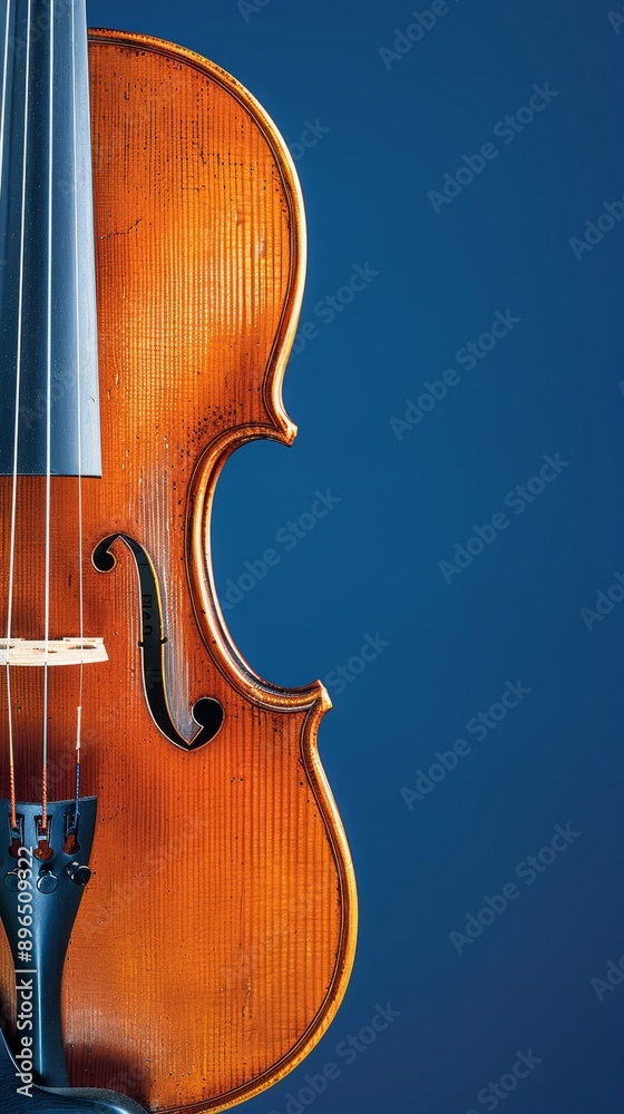 violine mit blauem hintergrund, Streichinstrument violine mit blauem hintergrund, Streichinstrument