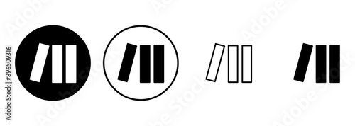 Library icon set. education icon vector