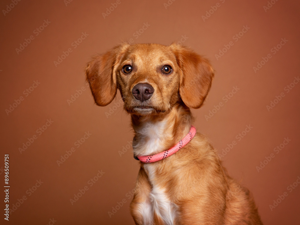 cute dog on an isolated background in a studio shot cute dog on an isolated background in a studio shot