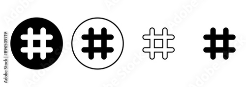 Hashtag icon set. hashtag symbol