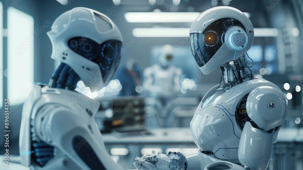 Autonomous robots collaborating with humans in a high-tech workspace