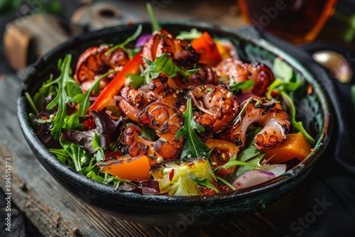 Octopus and vegetable salad