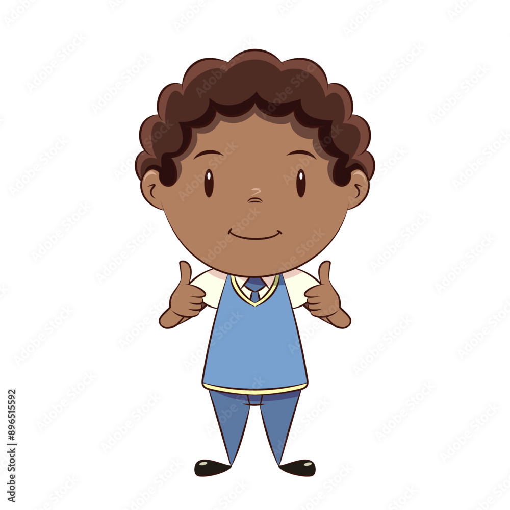 Boy two thumbs up, schoolboy, student, child, school uniform Boy two thumbs up, schoolboy, student, child, school uniform