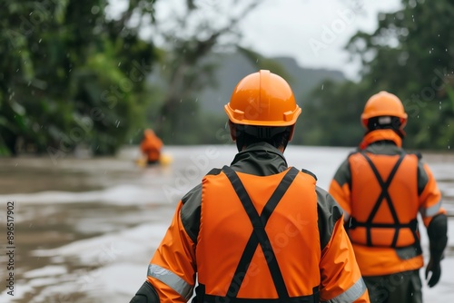 Rapid response team for urgent disaster relief, response, emergency aid photo