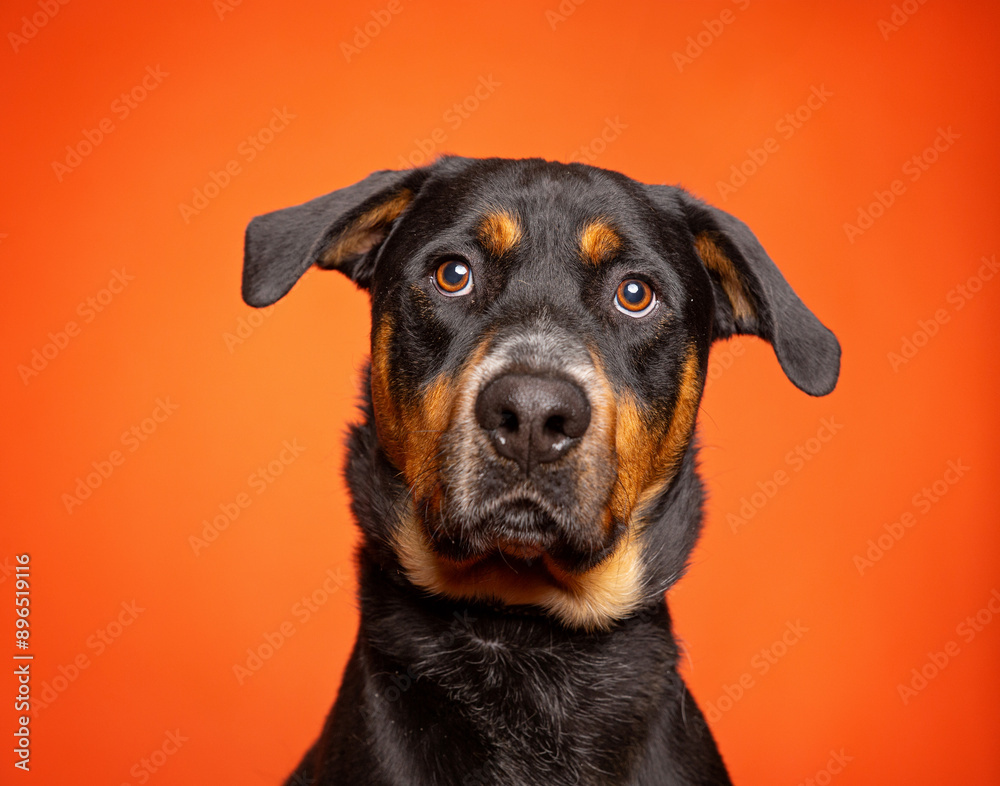 cute dog on an isolated background in a studio shot cute dog on an isolated background in a studio shot