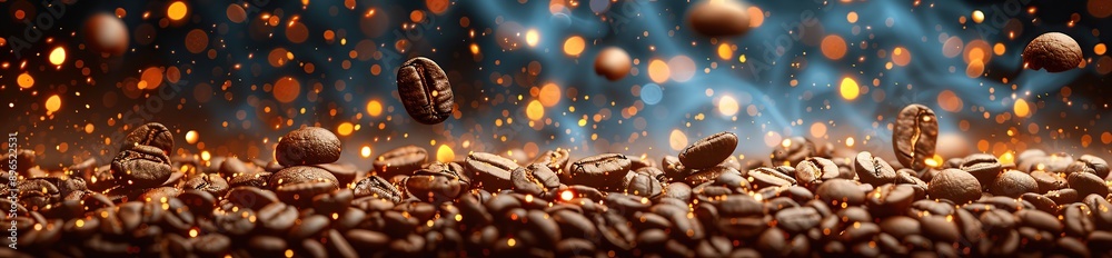 Coffee Beans with Sparkling Lights Coffee Beans with Sparkling Lights