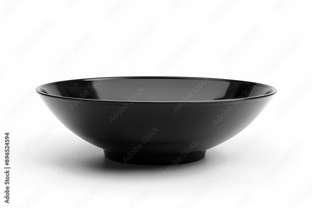 Side view of an empty black wok on a white background Side view of an empty black wok on a white background