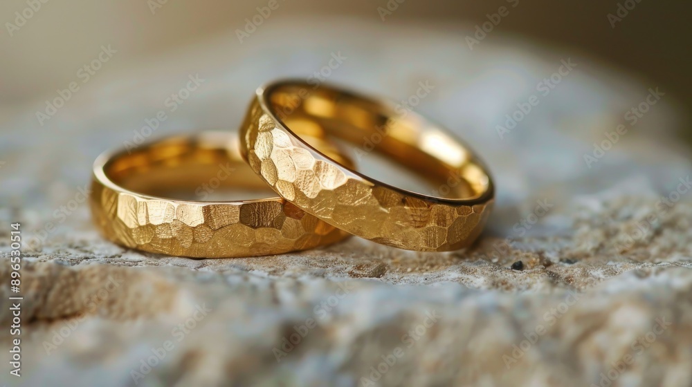Gold wedding rings advertised as romantic fashion jewelry Gold wedding rings advertised as romantic fashion jewelry