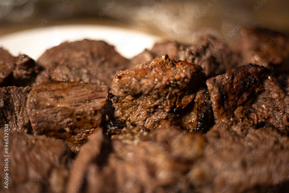 Fried meat. Fatty food. Delicious dinner. Fried meat. Fatty food. Delicious dinner.