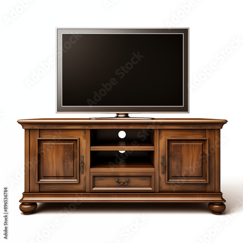 Modern TV Stand with Wooden Cabinet and Drawers