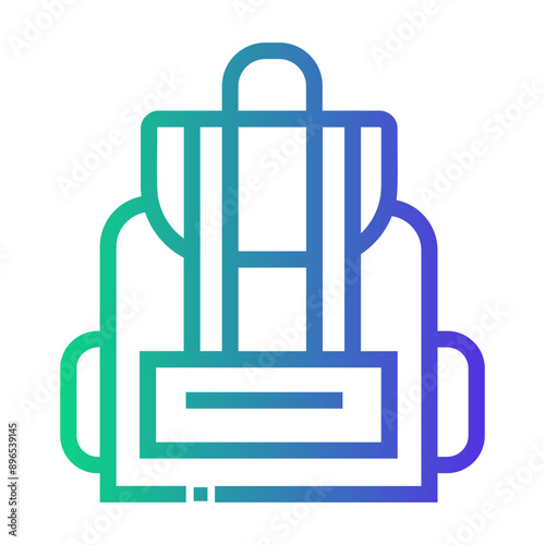mountain bag Line Gradient Icon