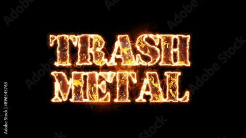 Music typography with burning effect