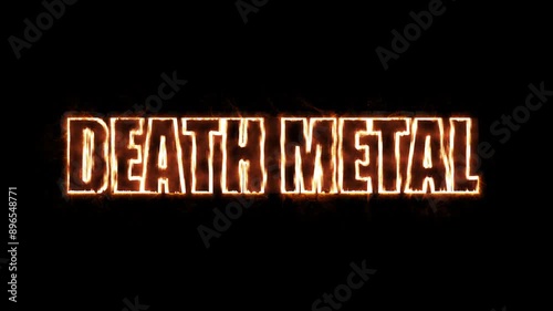 Music typography with burning effect