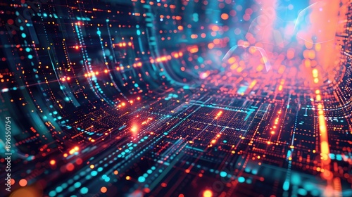 Wallpaper Mural An abstract image of data packets moving through a network. Torontodigital.ca