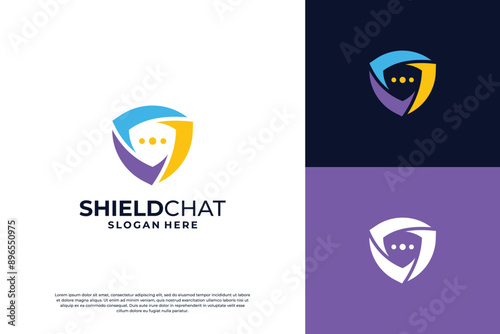 Simple security chat logo design Free Download Simple security chat logo design - GFXLoad