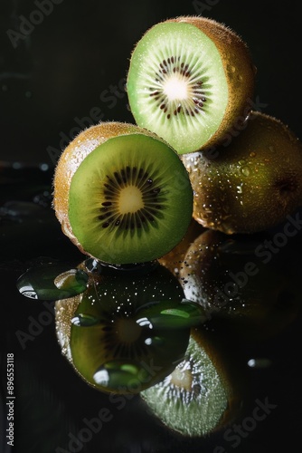 Mystic photo of Weiki Kiwi, isolated on black background photo