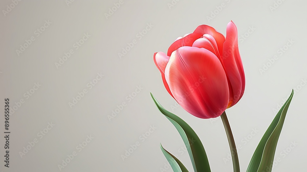 Beautiful realistic tulip flowers Beautiful realistic tulip flowers
