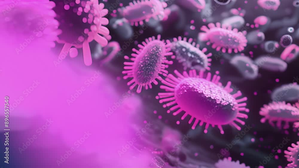 A battlefield of Tcells and bacteria engaged in a fierce battle. A battlefield of Tcells and bacteria engaged in a fierce battle.