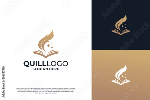 Luxury author logo design inspiration