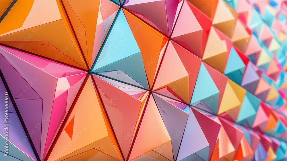 A geometric triangle abstract colorful texture and background A geometric triangle abstract colorful texture and background