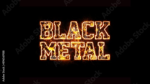 Music typography with burning effect