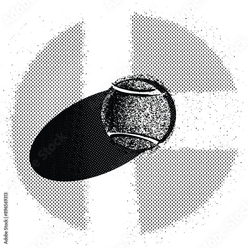 vector sketch of the big tennis ball 