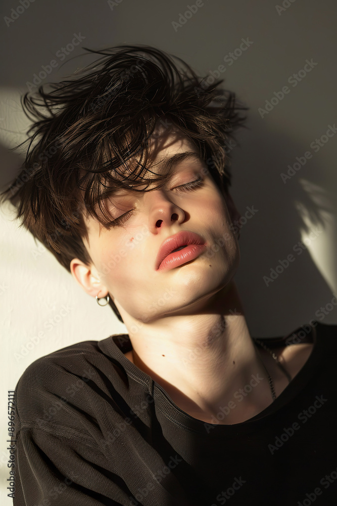 Moody Teenager in Natural Light Portrait for Modern Photography Moody Teenager in Natural Light Portrait for Modern Photography