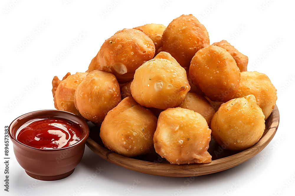 Plate of tasty Bonda with on white background. Plate of tasty Bonda with on white background.