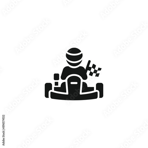 Karting icon vector. EPS 10 editable vector