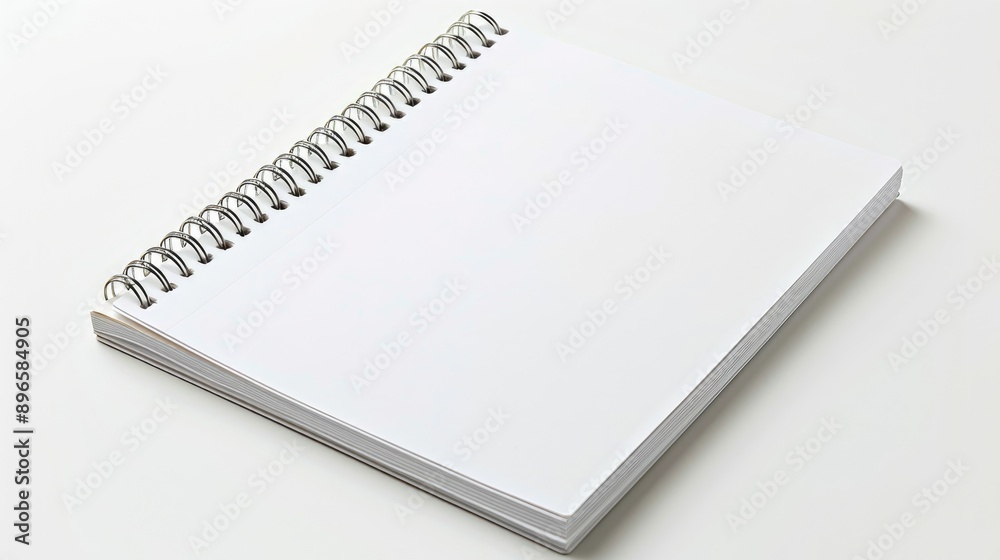 Spiral notebook on white background Spiral notebook on white background