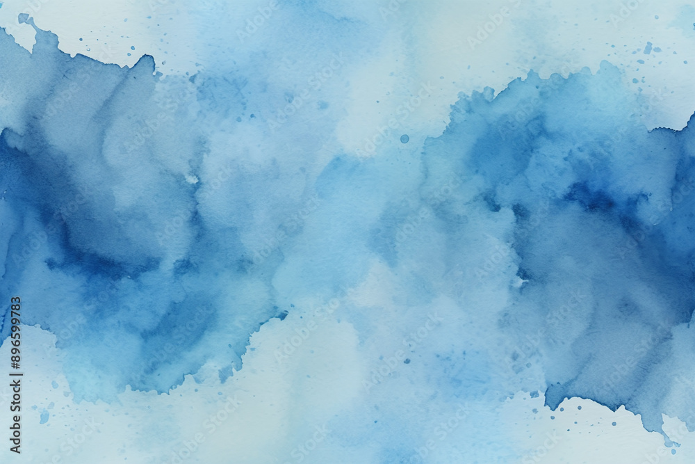 Obraz premium Fond aquarelle bleu sur papier pour arrière plan et conception personnalisée. 