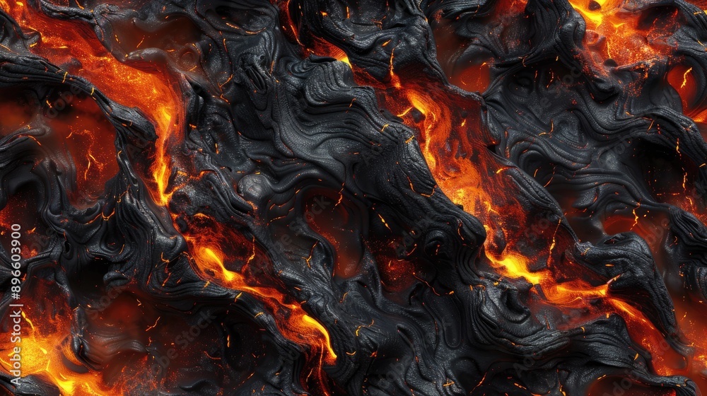 Seamless molten lava background with fire and rock texture, ideal for hot and fiery designs. Seamless molten lava background with fire and rock texture, ideal for hot and fiery designs.