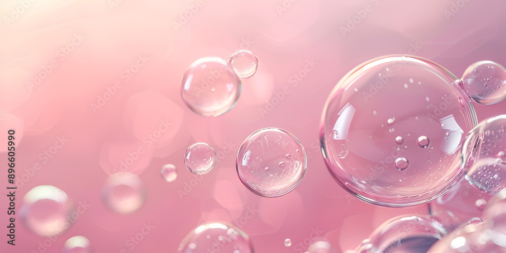 Pink soap bubbles, water molecule structure, cell division, embryo formation Pink soap bubbles, water molecule structure, cell division, embryo formation