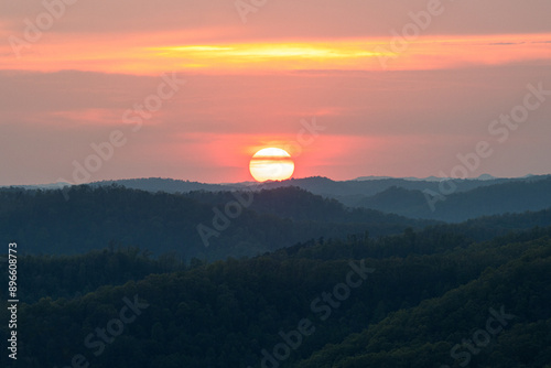 Sunset over Mountains