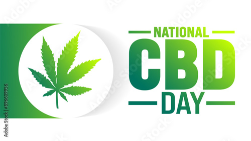National CBD Day is observed every year in August. Holiday concept. Template for background, banner, card, poster, placard, design template with unique shapes with standard color.